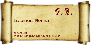 Istenes Norma névjegykártya